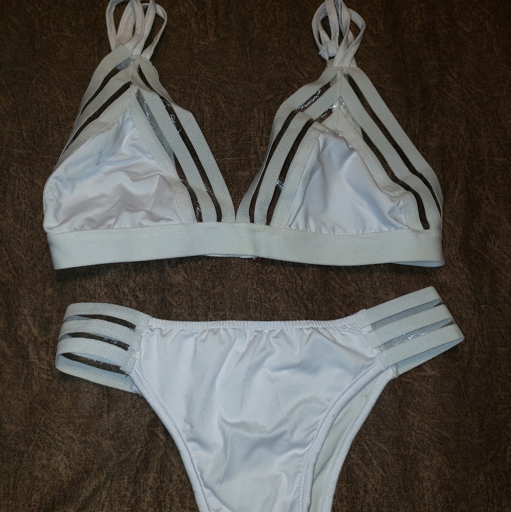 White Cutout Bikini